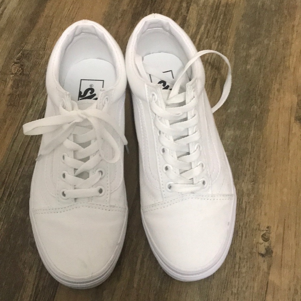 All white Vans